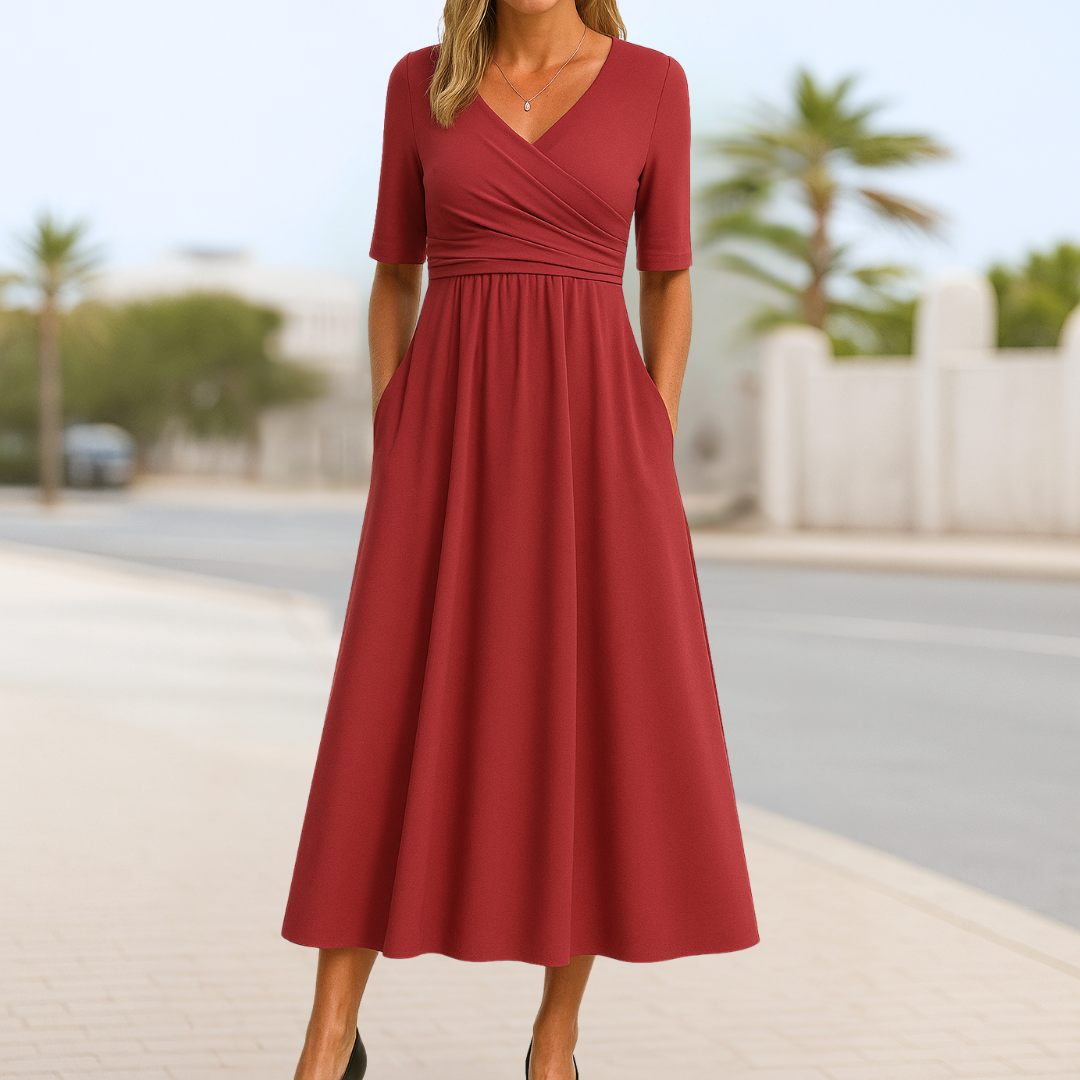 Lova™ | Sommerkleid mit Wickel-Design & kurzen Ärmeln