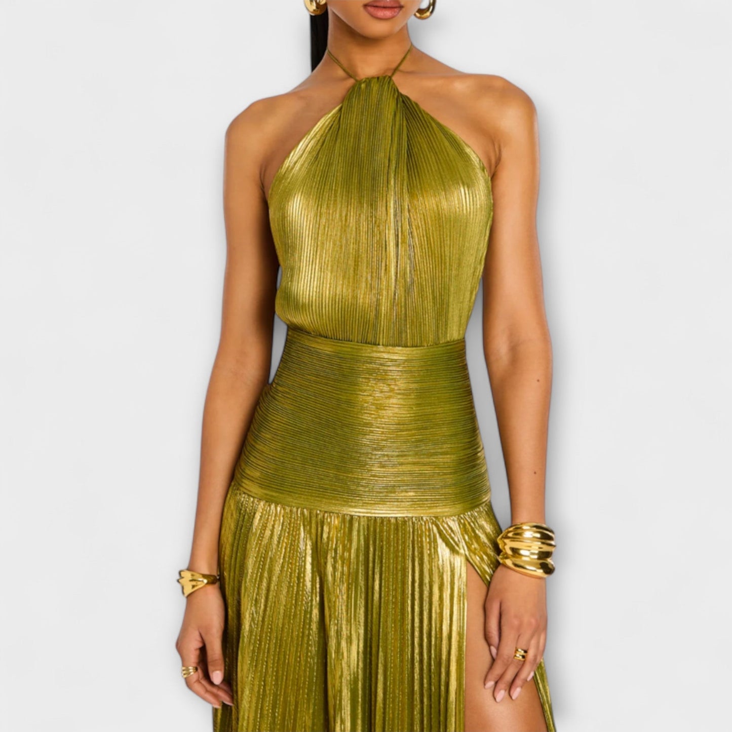 Peridia™ | Rückenfreie Metallic-Kleid