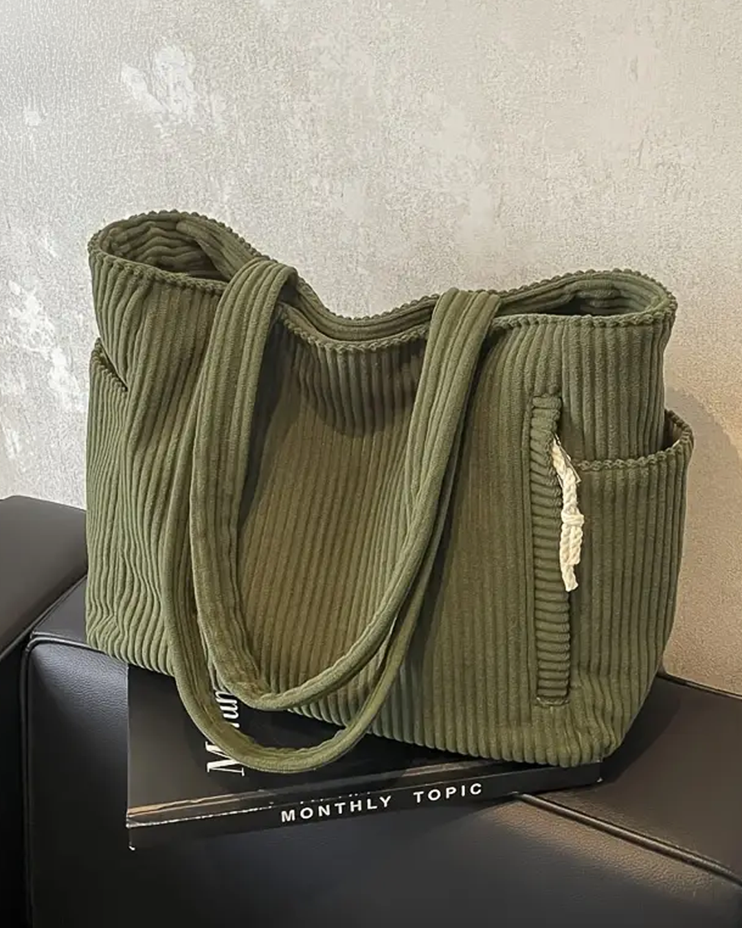 Tilda™ – Gerippte Tragetasche mit Kordel-Detail