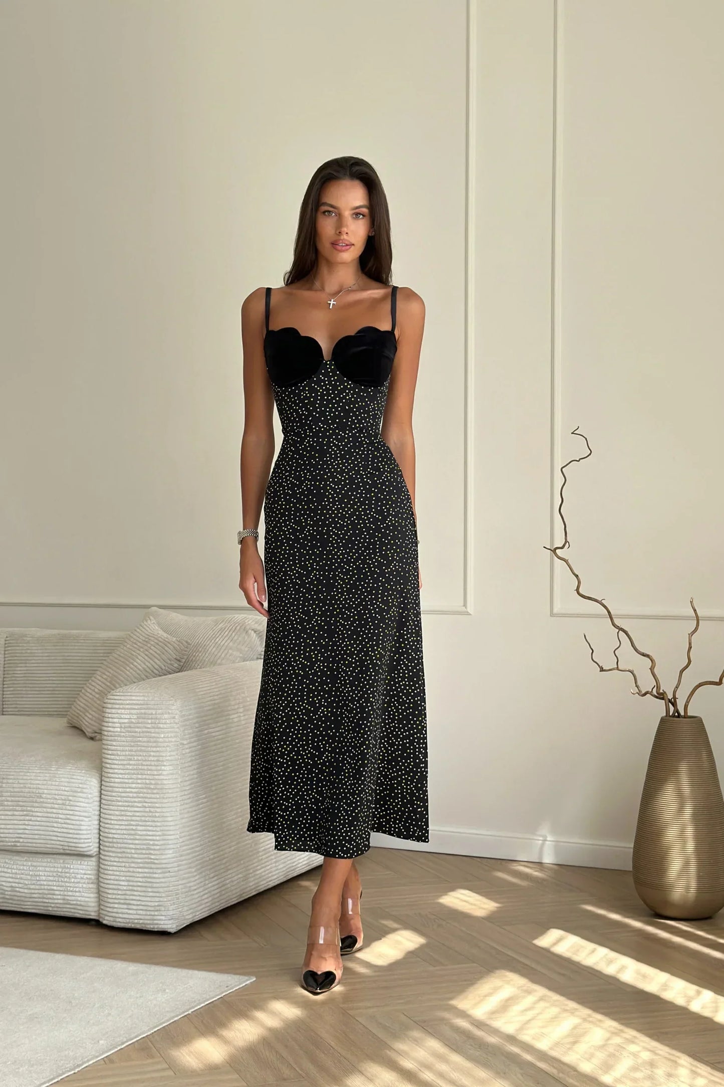 Selina™ | Satin Slip Midi Dress