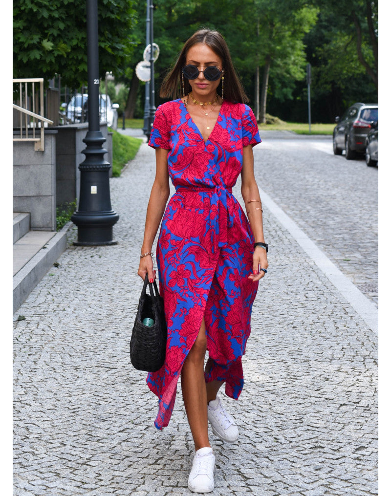 Alina™ | Wickel-Midikleid mit Blumenmuster