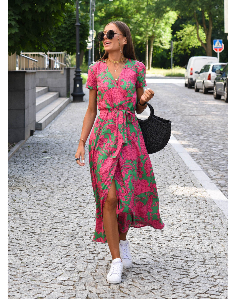 Alina™ | Wickel-Midikleid mit Blumenmuster