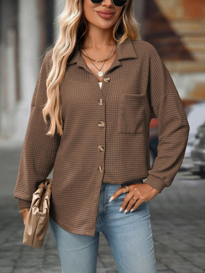 Liora™ | Lässige Hemdjacke aus Waffelstrick (Oversized)