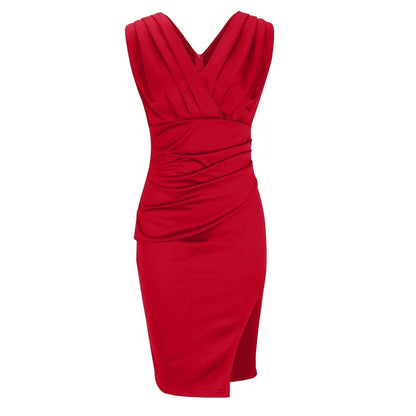 Brenda™ | Figurbetontes Kleid mit V-Ausschnitt und Schlitz