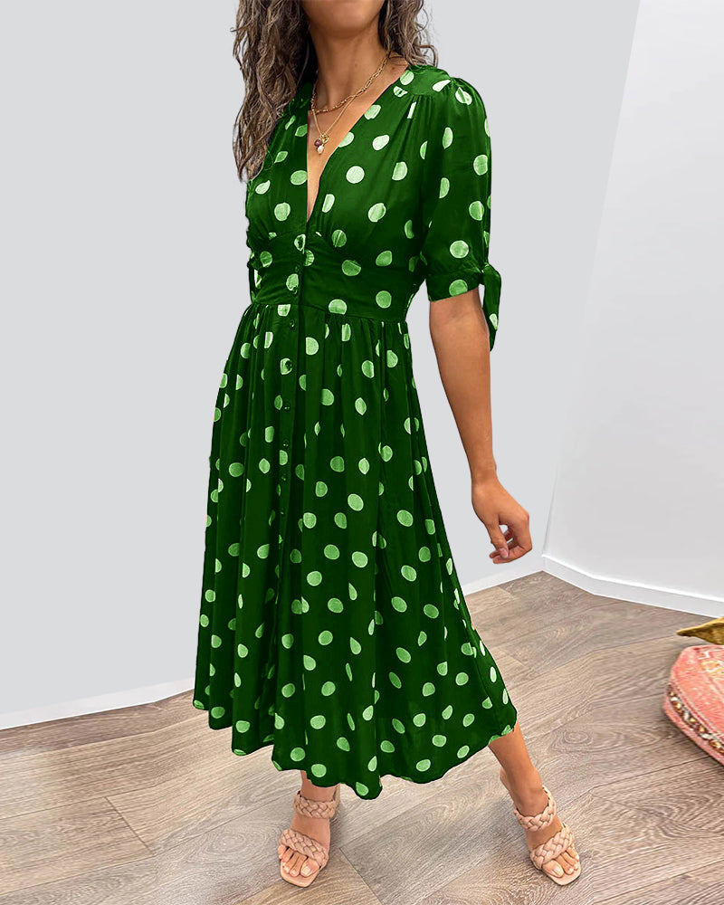 Monique™ | Elegantes Kleid mit Polka-Dots