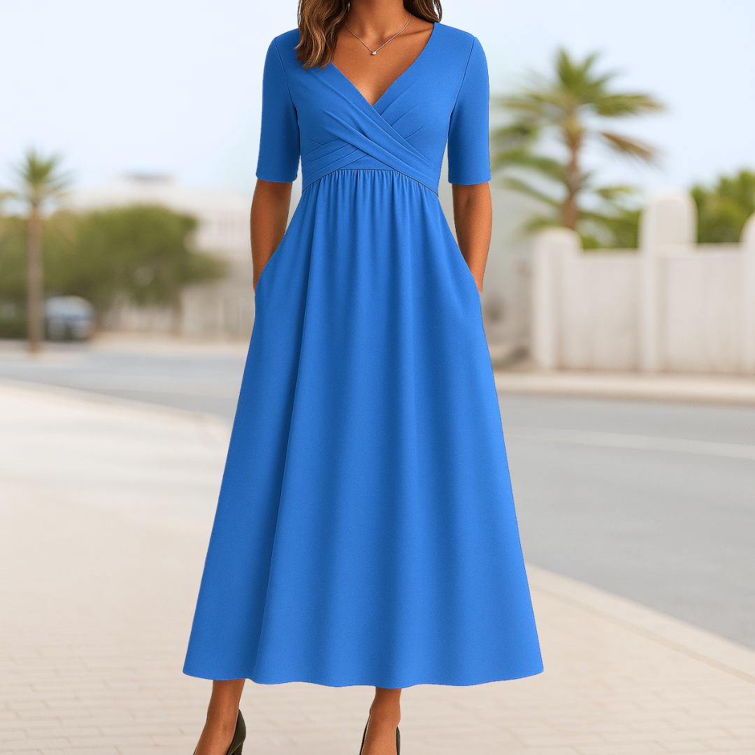 Lova™ | Sommerkleid mit Wickel-Design & kurzen Ärmeln