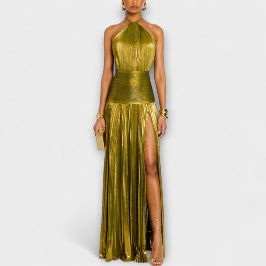 Peridia™ | Rückenfreie Metallic-Kleid