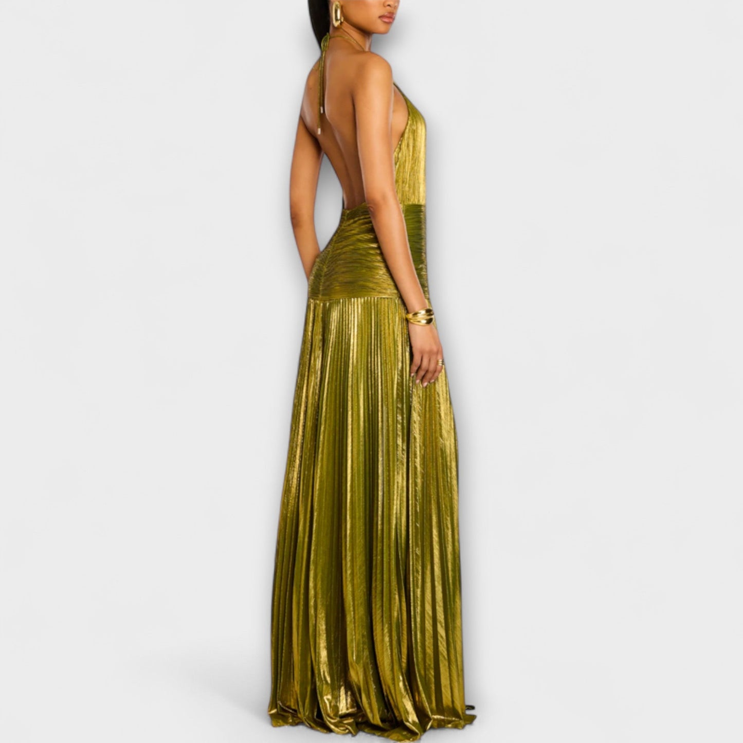 Peridia™ | Rückenfreie Metallic-Kleid