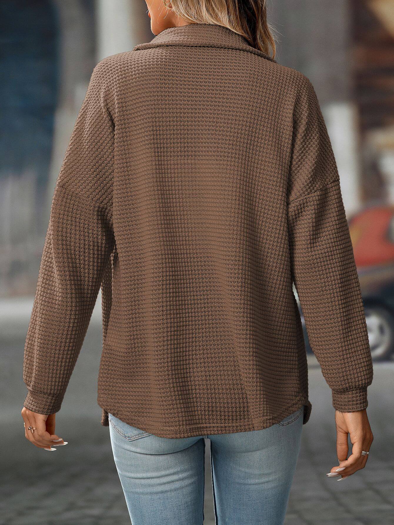 Liora™ | Lässige Hemdjacke aus Waffelstrick (Oversized)