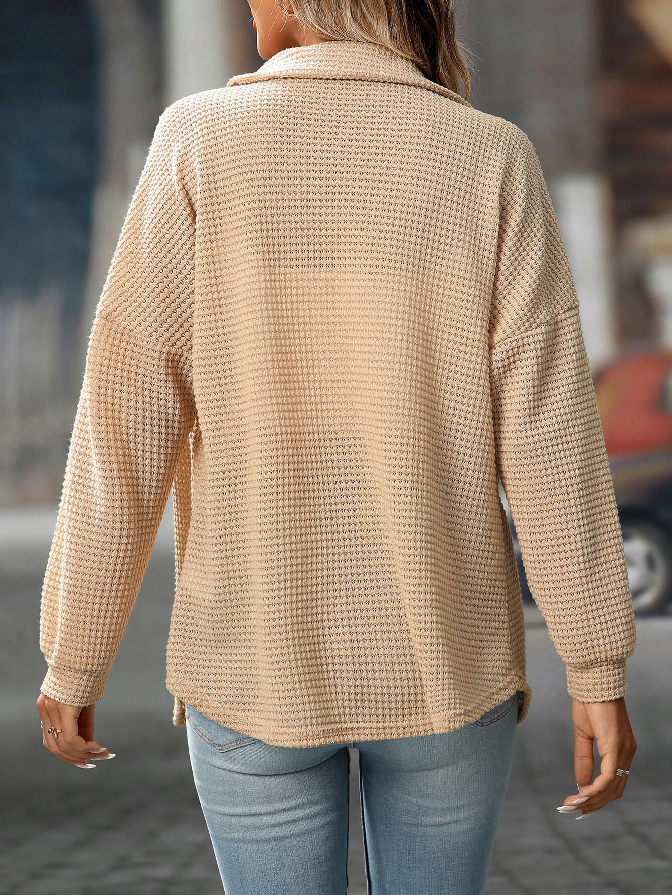 Liora™ | Lässige Hemdjacke aus Waffelstrick (Oversized)