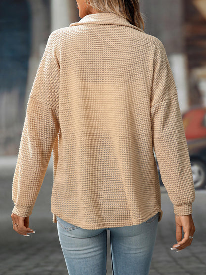 Liora™ | Lässige Hemdjacke aus Waffelstrick (Oversized)