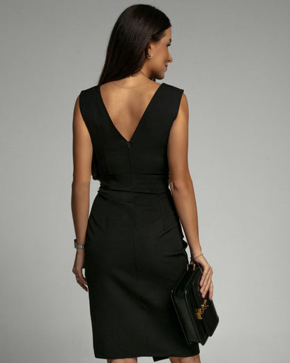Brenda™ | Figurbetontes Kleid mit V-Ausschnitt und Schlitz