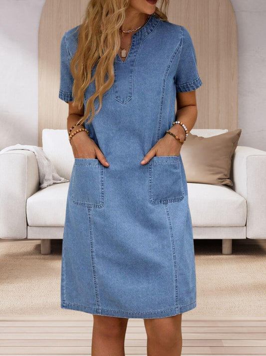 Janina™ | Jeans-Maxikleid
