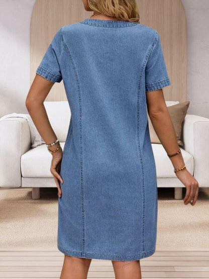 Janina™ | Jeans-Maxikleid