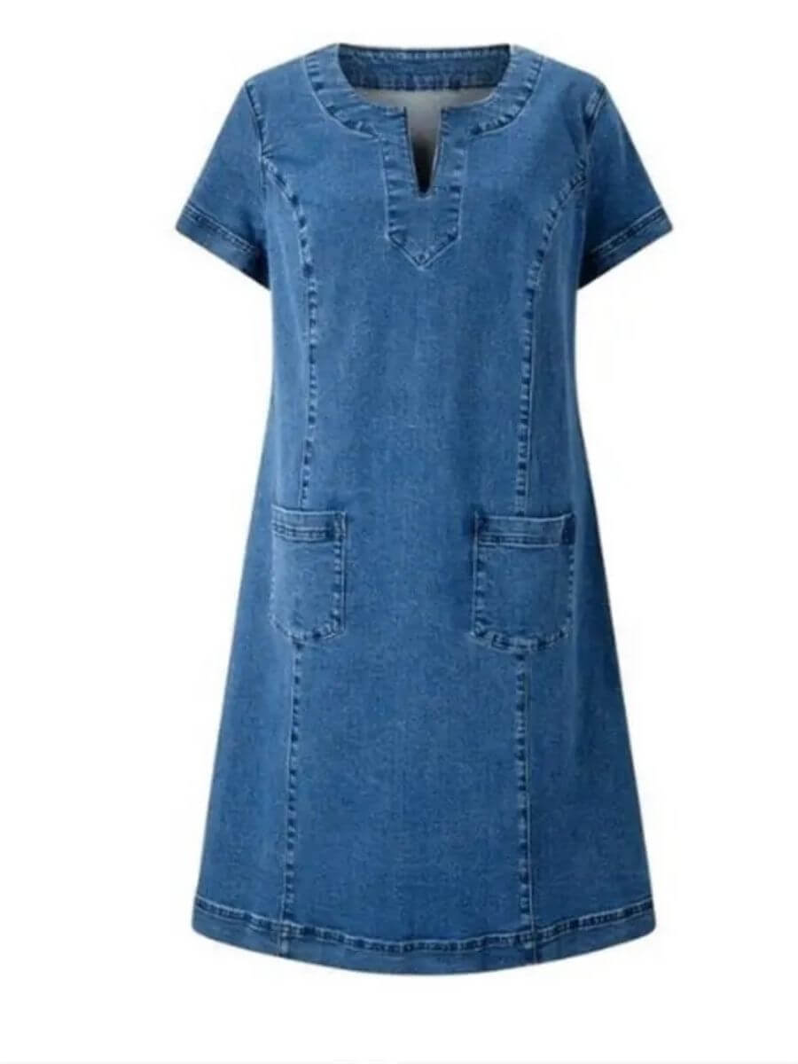 Janina™ | Jeans-Maxikleid