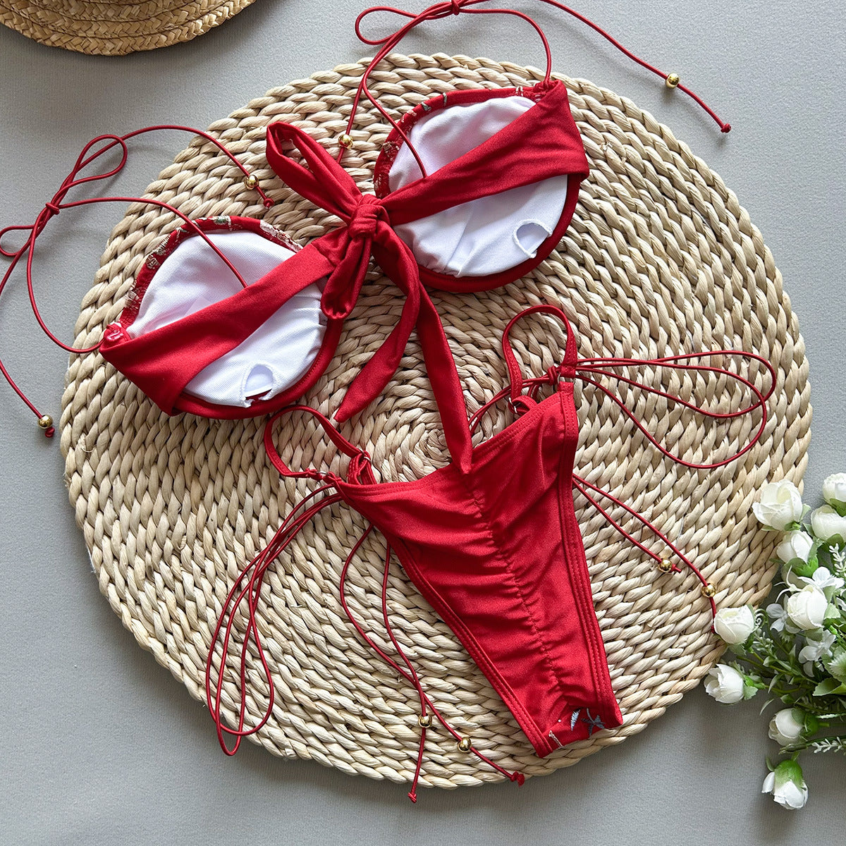 Novalee™ | Embroidery Split Swimsuit