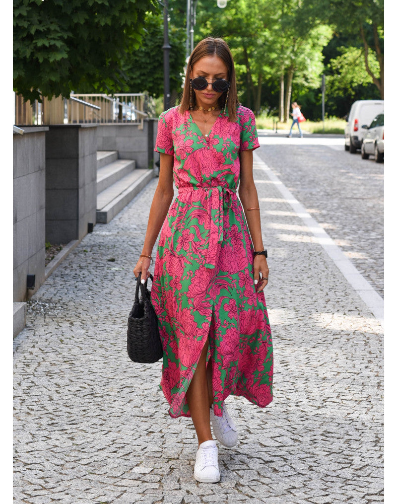 Alina™ | Wickel-Midikleid mit Blumenmuster