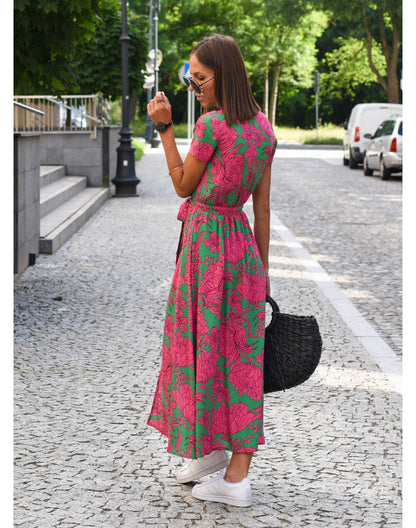 Alina™ | Wickel-Midikleid mit Blumenmuster