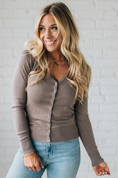 Susie™ | Strickpullover mit Knopfleiste & Schulterdetails