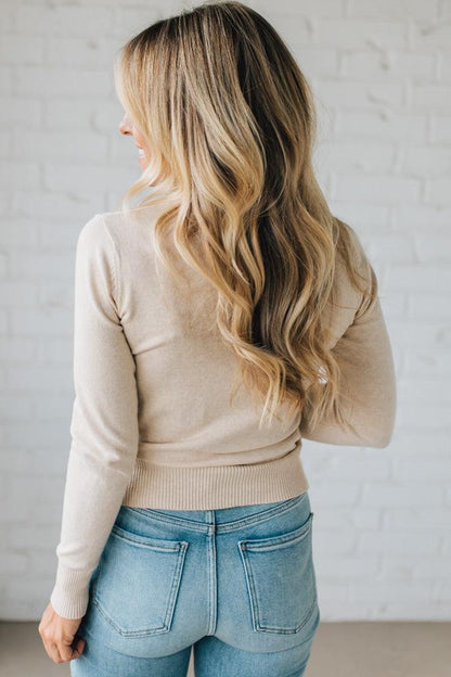 Susie™ | Strickpullover mit Knopfleiste & Schulterdetails