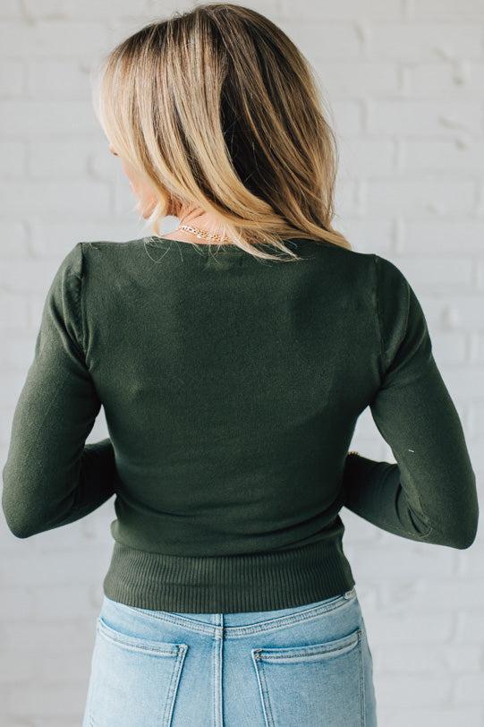 Susie™ | Strickpullover mit Knopfleiste & Schulterdetails