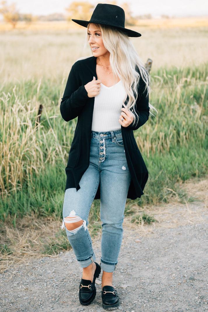 Amara Luxe™ | Ultraweiche Lange Strickjacke mit Taschen
