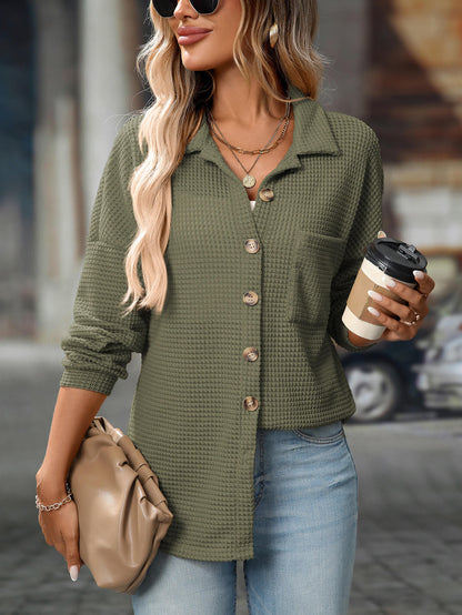 Liora™ | Lässige Hemdjacke aus Waffelstrick (Oversized)
