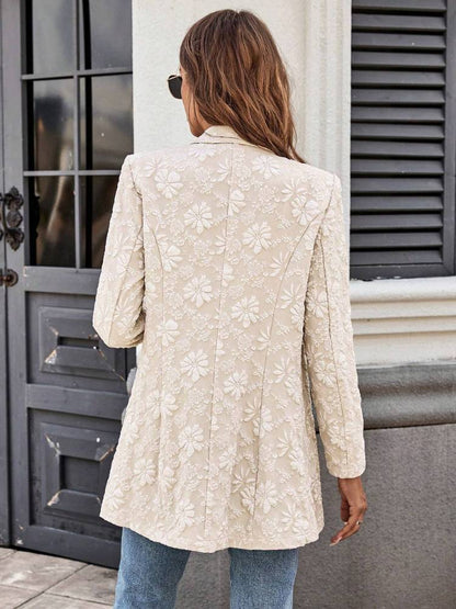 Jacquard Contour Blazer – Taillierter Blazer mit eleganter Silhouette