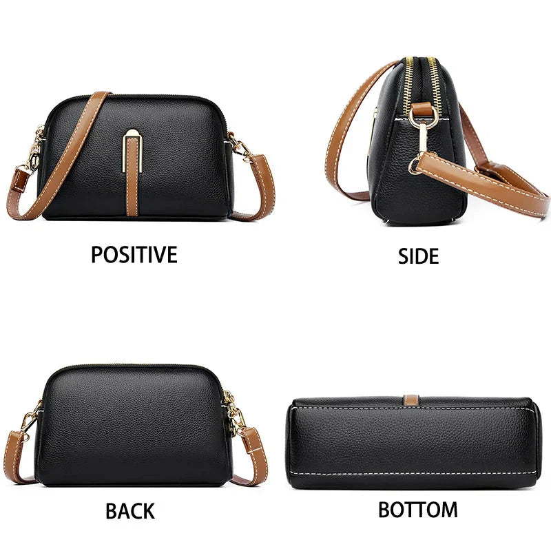 Penelope™ | Kompakte Schultertasche aus weichem Leder