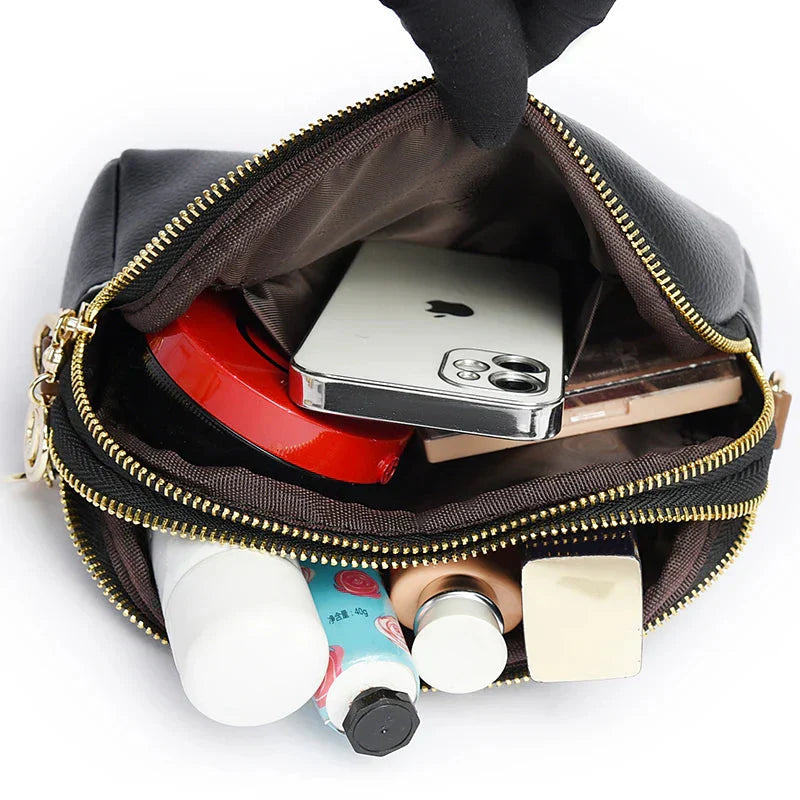 Penelope™ | Kompakte Schultertasche aus weichem Leder