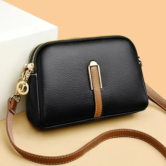 Penelope™ | Kompakte Schultertasche aus weichem Leder