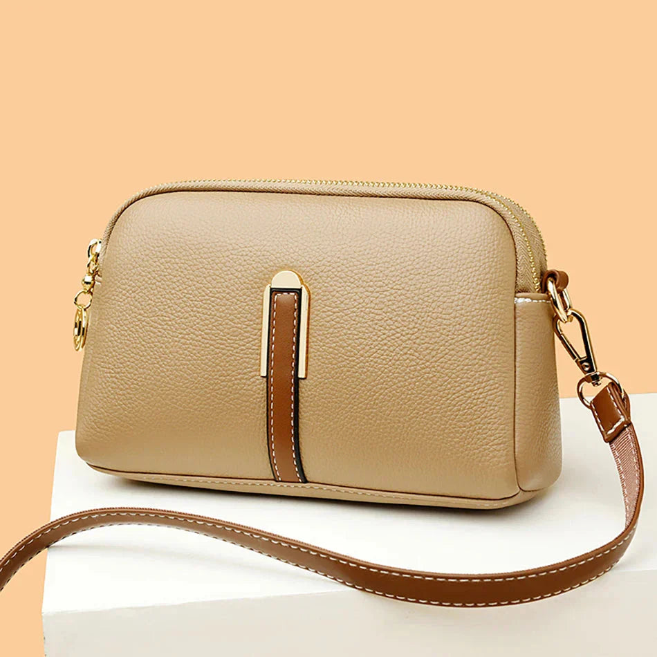 Penelope™ | Kompakte Schultertasche aus weichem Leder