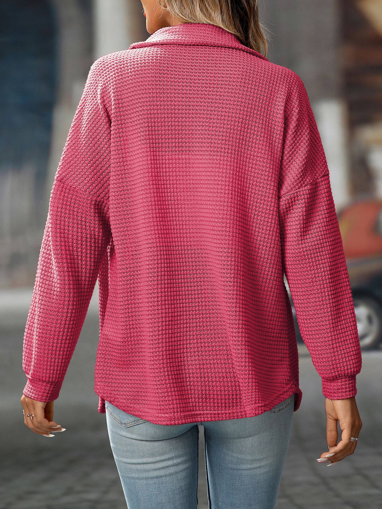 Liora™ | Lässige Hemdjacke aus Waffelstrick (Oversized)