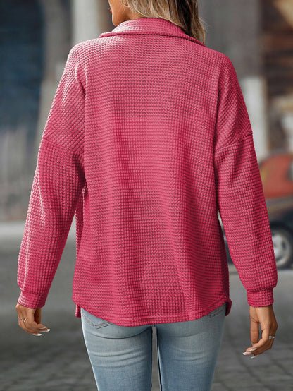 Liora™ | Lässige Hemdjacke aus Waffelstrick (Oversized)