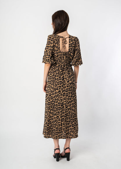 Elara™ | Maxi Baumwollkleid™ |  Leo Dunkel
