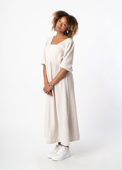 Elara™ | Maxi Baumwollkleid™ | Beige