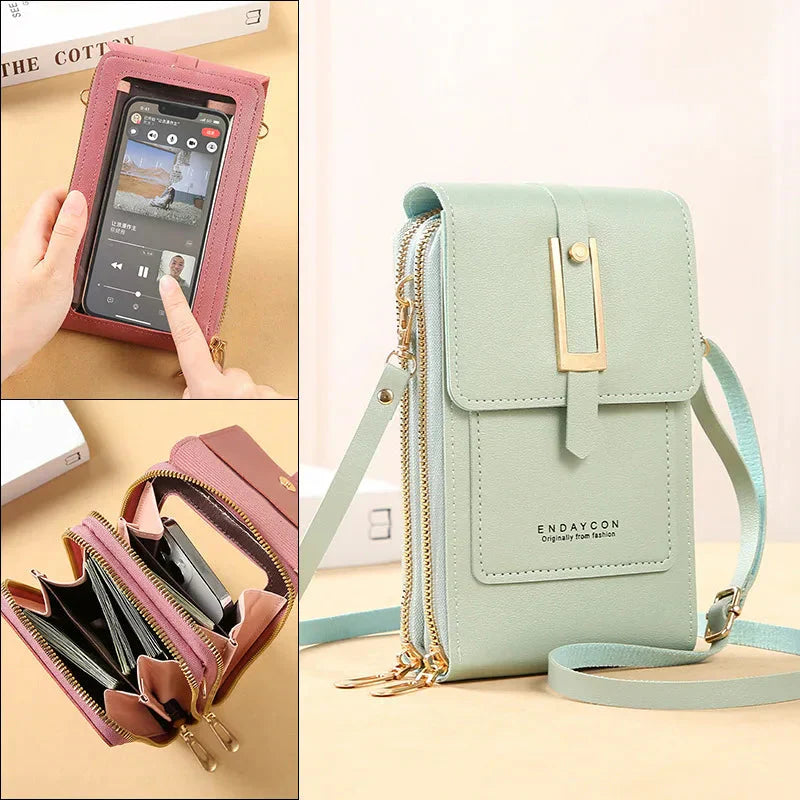 Afton™ | Handytasche mit Touchscreen und Schulterriemen